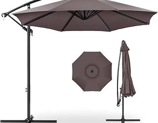 Best Choice Products 10ft Offset Hanging Outdoor Market Patio Umbrella (2026)